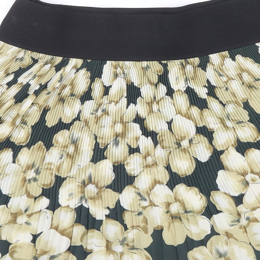 POP Womens Multicoloured Floral  Flare Skirt Size M  - Elastic Waist