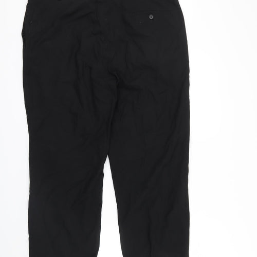 Greenwood Mens Black   Cropped Trousers Size 40 L26 in