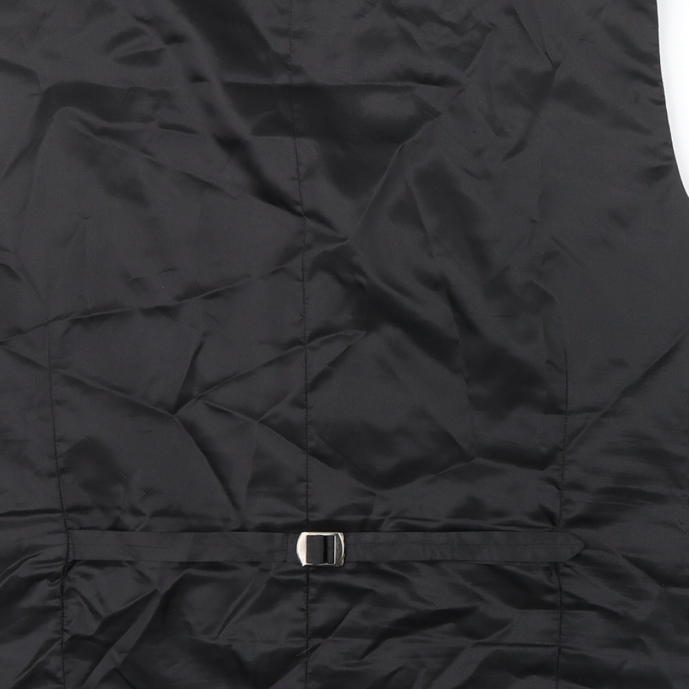 Mansize Mens Black   Jacket Suit Waistcoat Size 4XL
