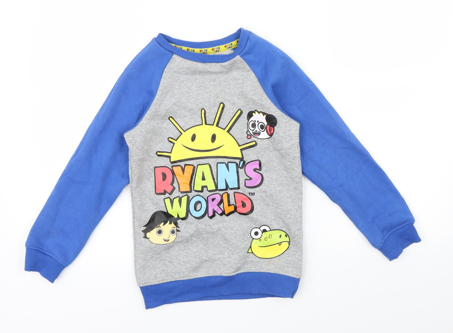 George Boys Blue Colourblock  Pullover Jumper Size 6-7 Years  - RYANS WORLD