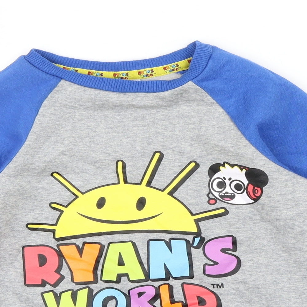 George Boys Blue Colourblock  Pullover Jumper Size 6-7 Years  - RYANS WORLD