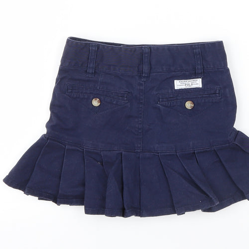 Ralph Lauren Girls Blue Colourblock  Flare Skirt Size 6 Years - RALPH LAUREN