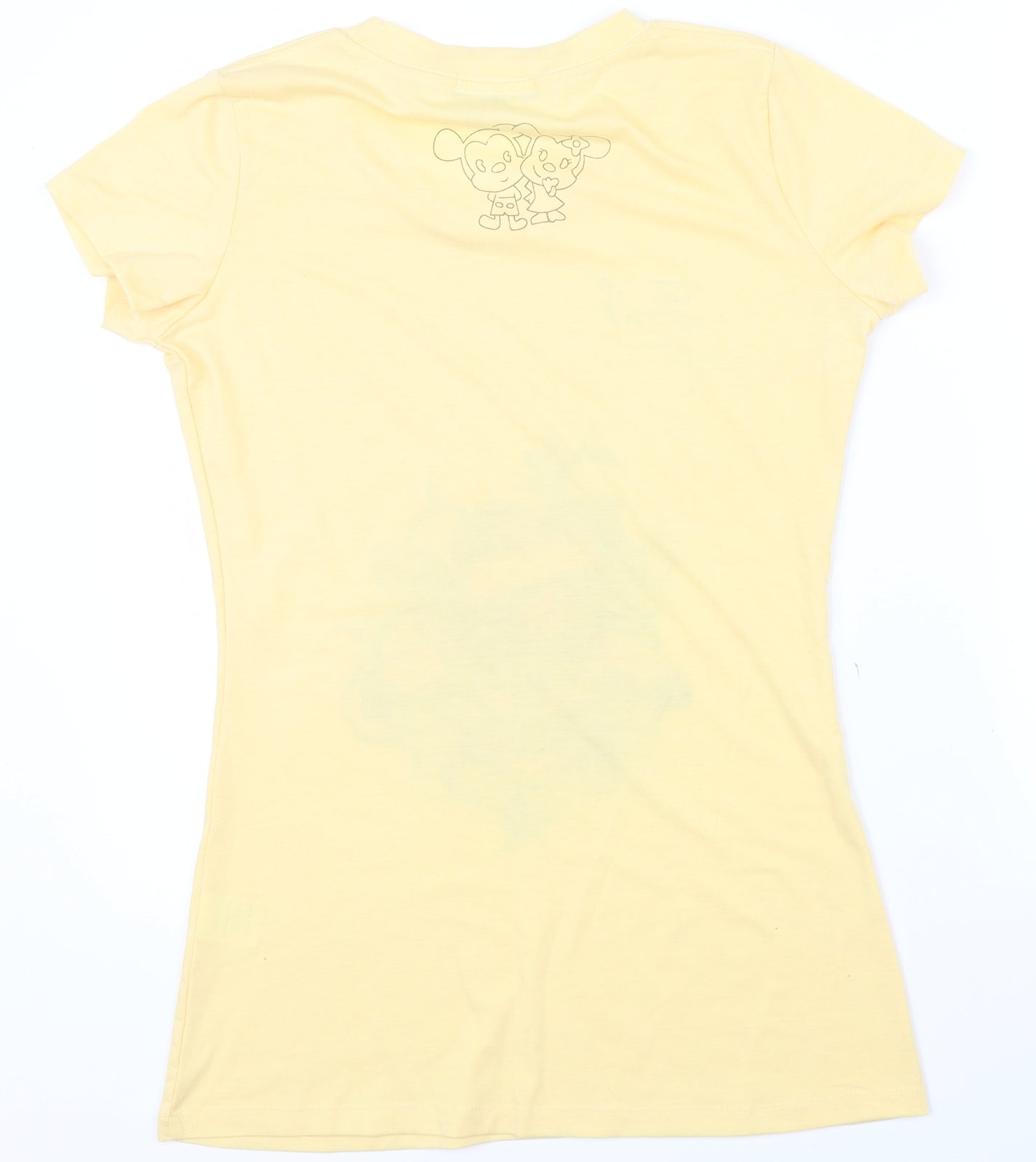 Preworn Womens Yellow   Basic T-Shirt Size M  - scull