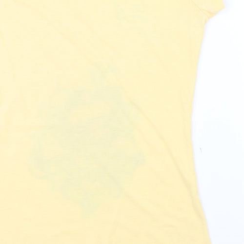 Preworn Womens Yellow   Basic T-Shirt Size M  - scull