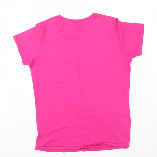 Continental Womens Pink Colourblock  Basic T-Shirt Size L  - im a show girl