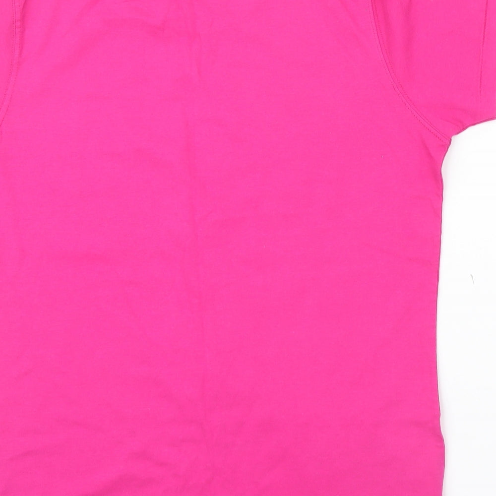 Continental Womens Pink Colourblock  Basic T-Shirt Size L  - im a show girl