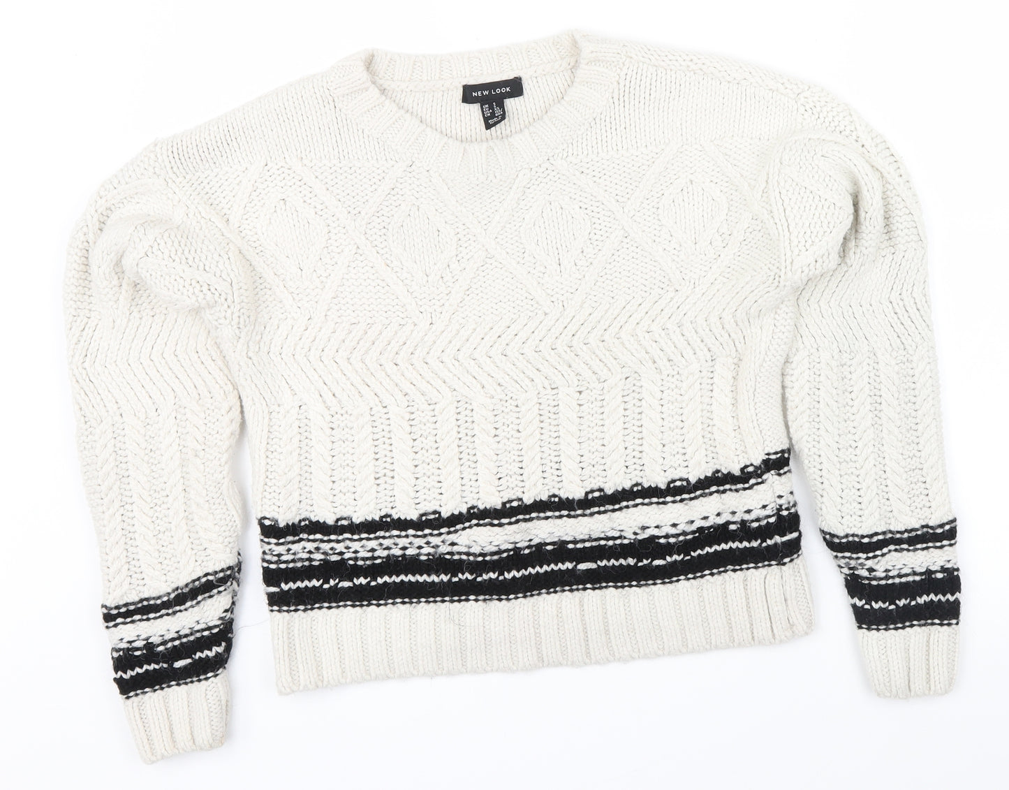 newlook Womens Silver Striped  Pullover Jumper Size S