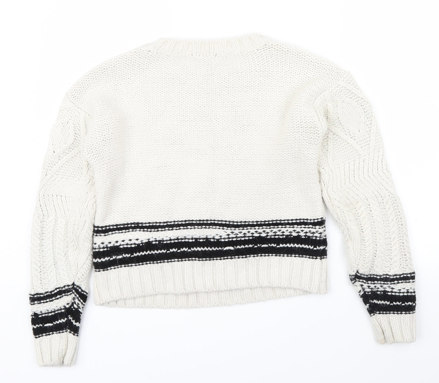 newlook Womens Silver Striped  Pullover Jumper Size S