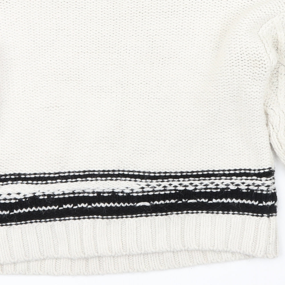 newlook Womens Silver Striped  Pullover Jumper Size S