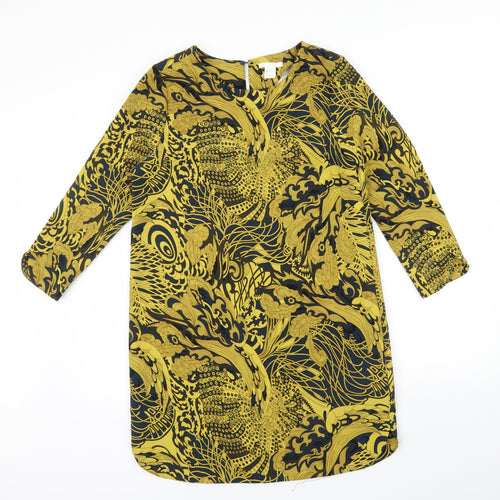 H&M Womens Green Floral  A-Line  Size 36