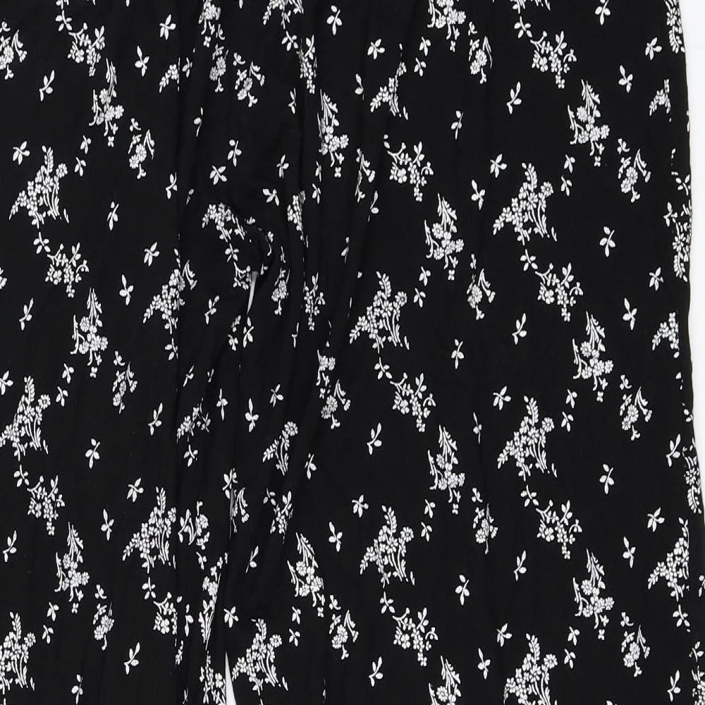 Preworn Womens Black Floral   Pyjama Pants Size 22