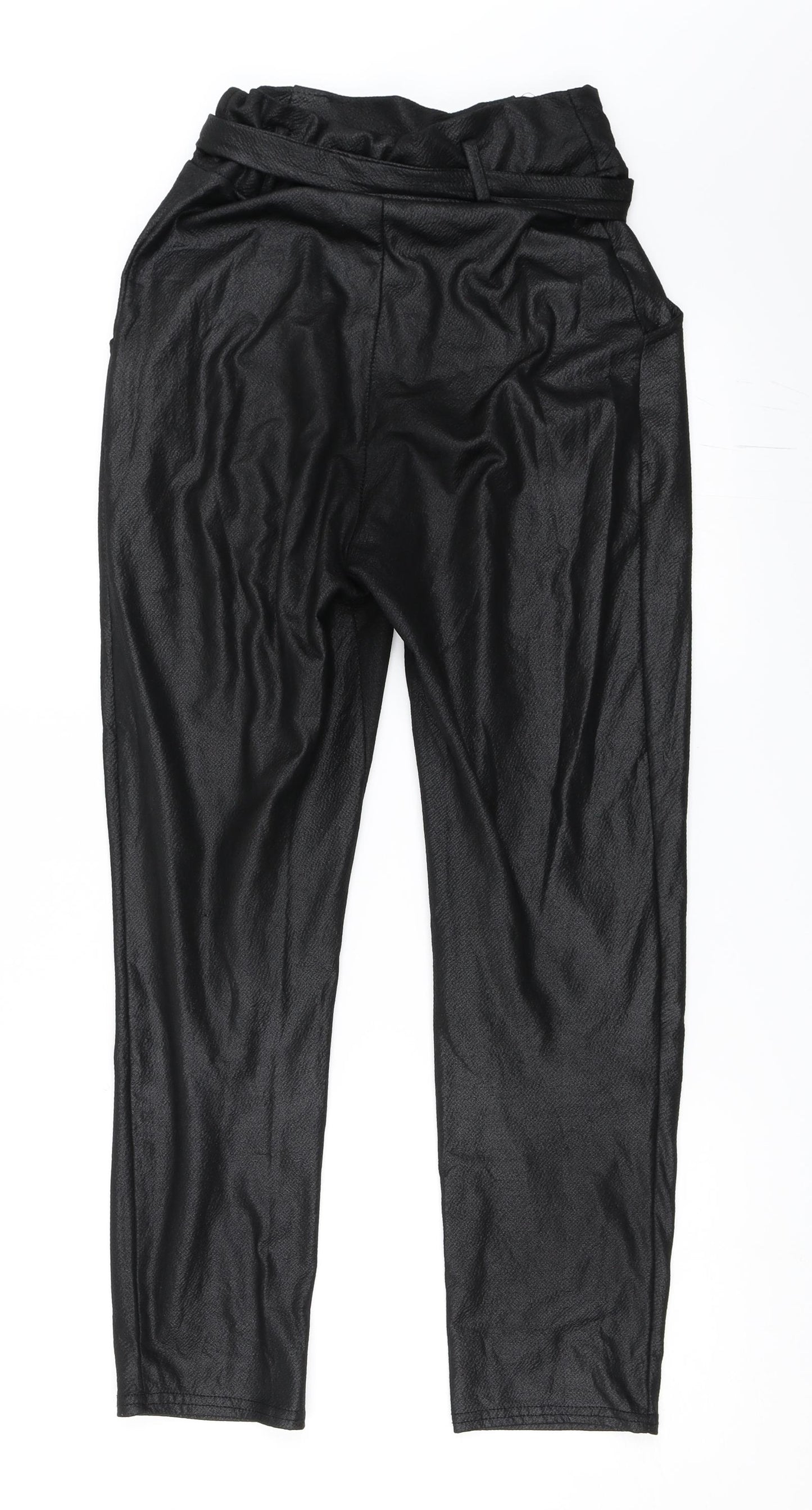 PRETTYLITTLETHING Womens Black   Trousers  Size 8 L25 in