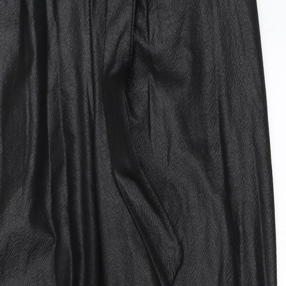 PRETTYLITTLETHING Womens Black   Trousers  Size 8 L25 in