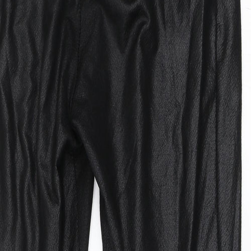 PRETTYLITTLETHING Womens Black   Trousers  Size 8 L25 in