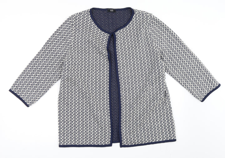 F&F Womens Blue Cardigan Jumper Size 12