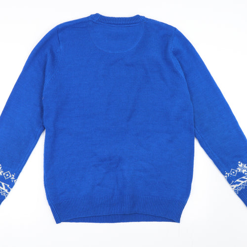 Burton Mens Blue   Pullover Jumper Size M  - christmas penguin