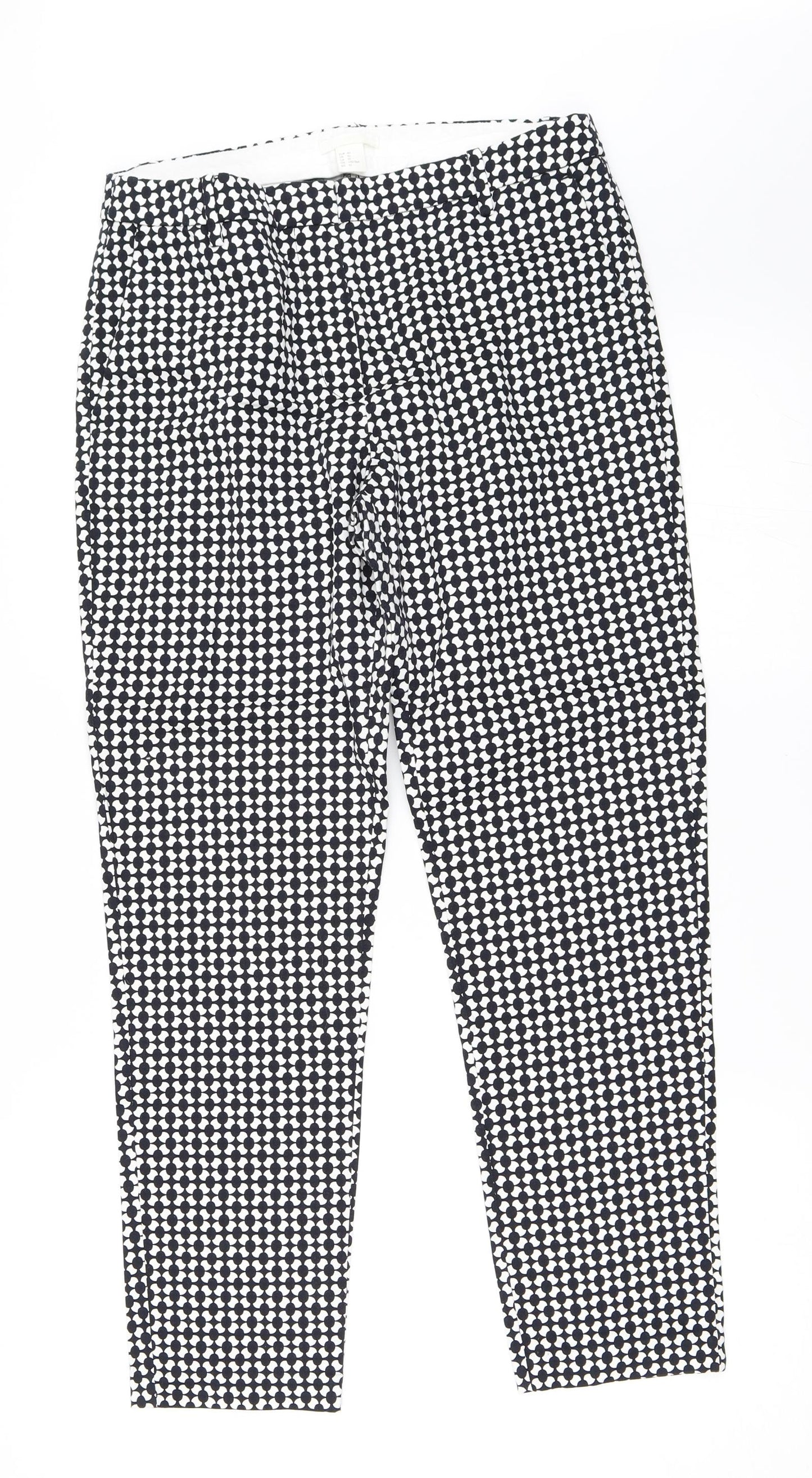 H&M Womens Black   Capri Trousers Size 40 L27 in