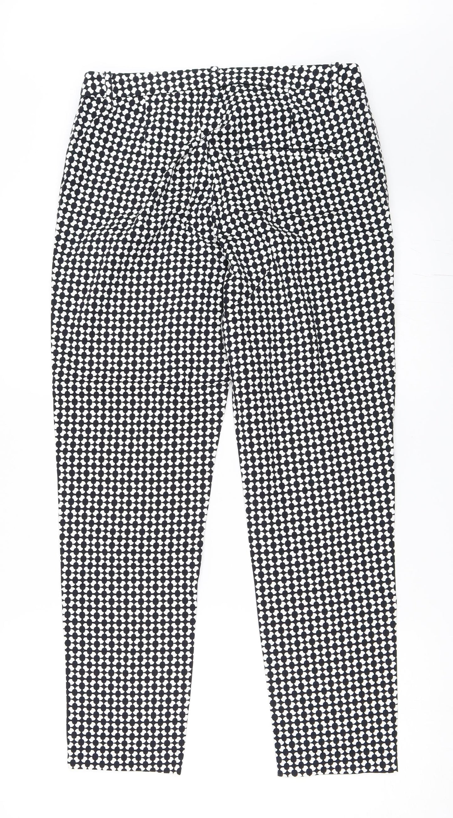 H&M Womens Black   Capri Trousers Size 40 L27 in