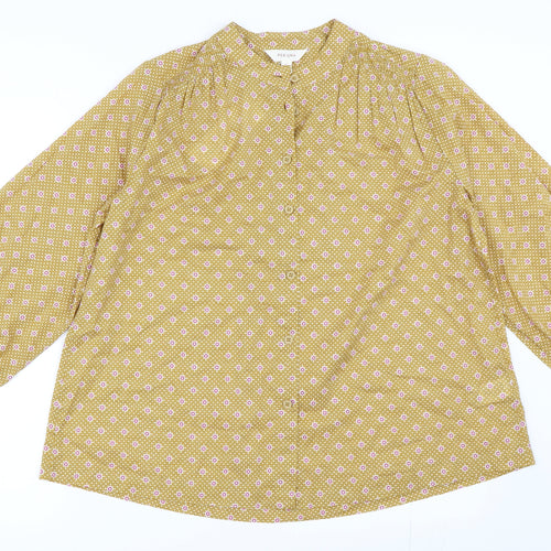 Per Una Womens Yellow   Basic Blouse Size 10