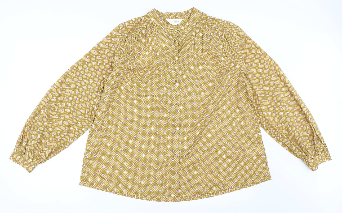 Per Una Womens Yellow   Basic Blouse Size 10