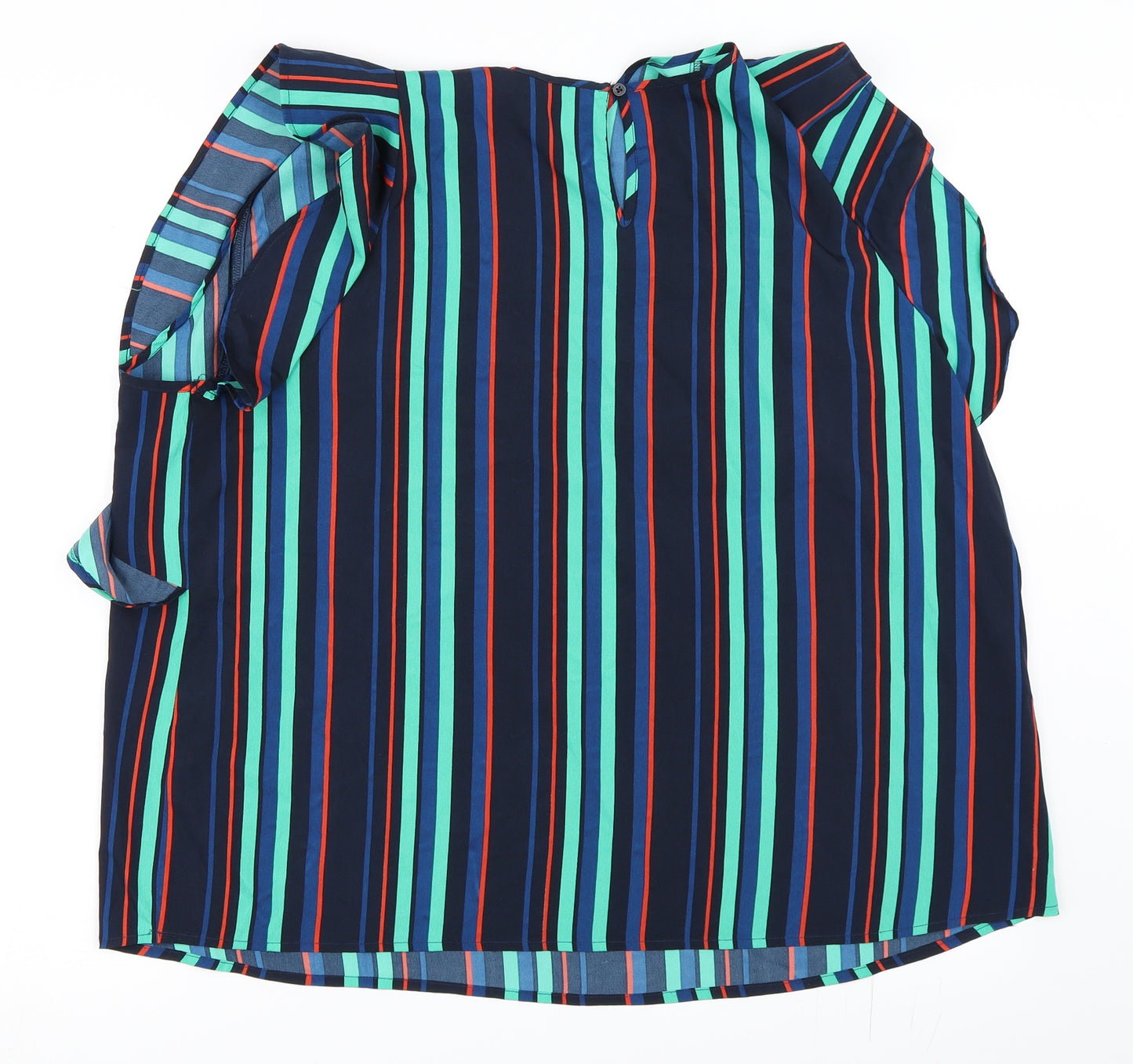 Papaya Womens Blue Striped  Basic Blouse Size 20