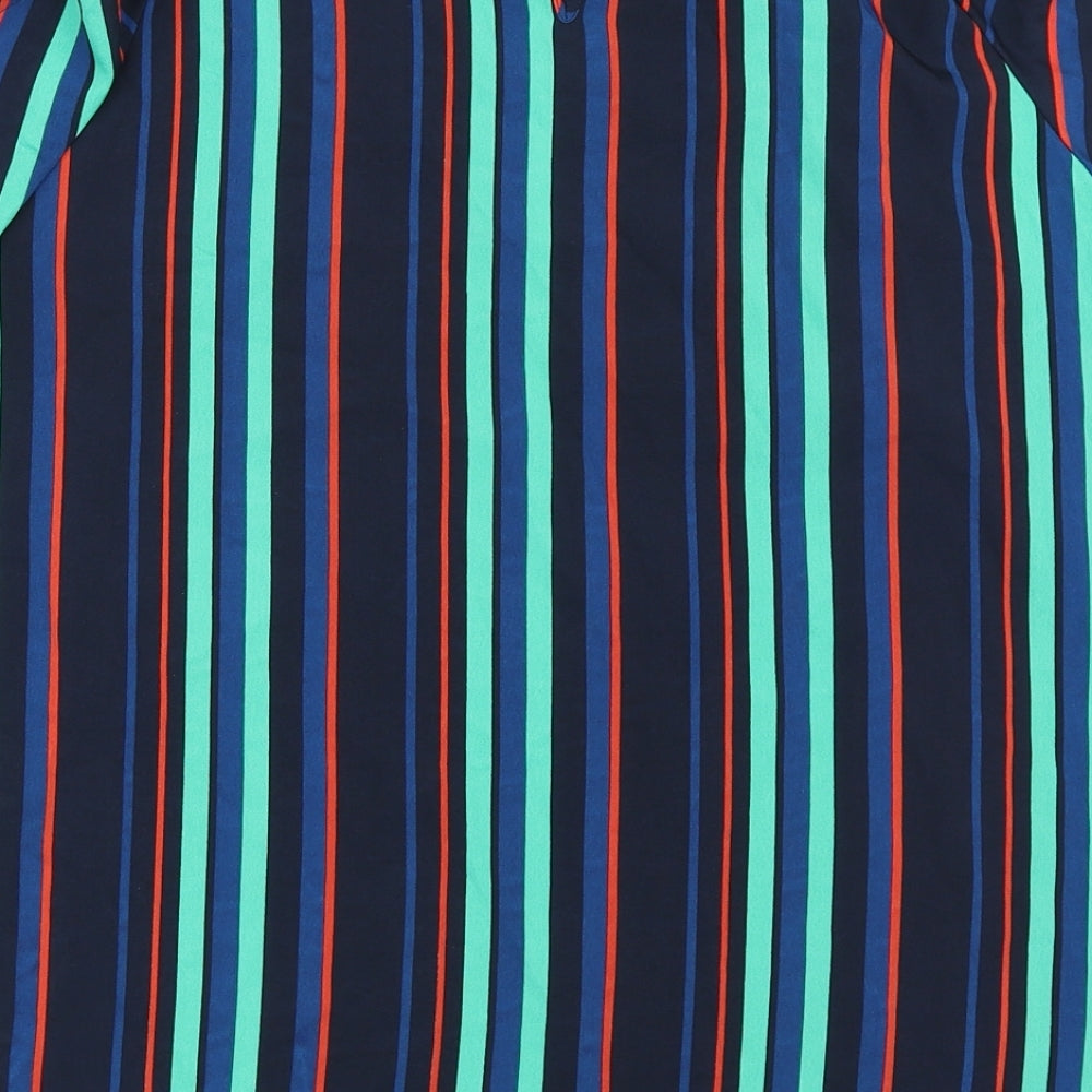 Papaya Womens Blue Striped  Basic Blouse Size 20