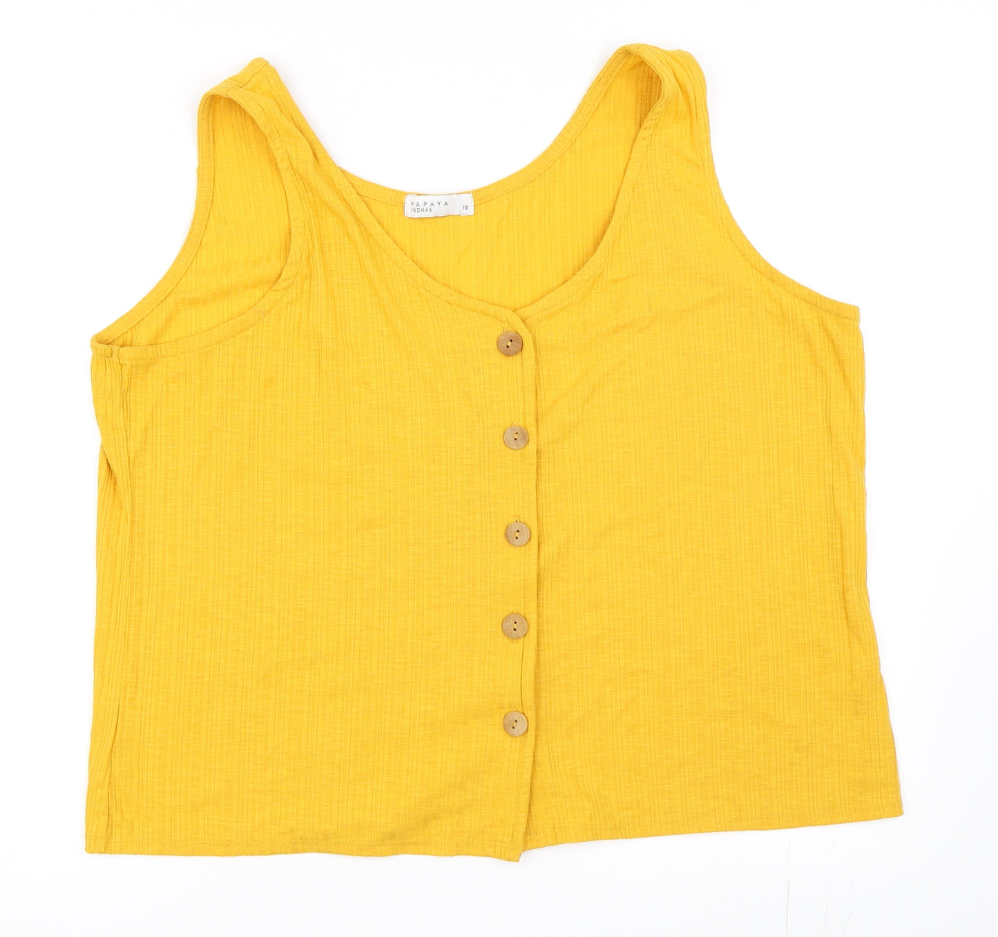 Papaya Womens Yellow   Basic Tank Size 18