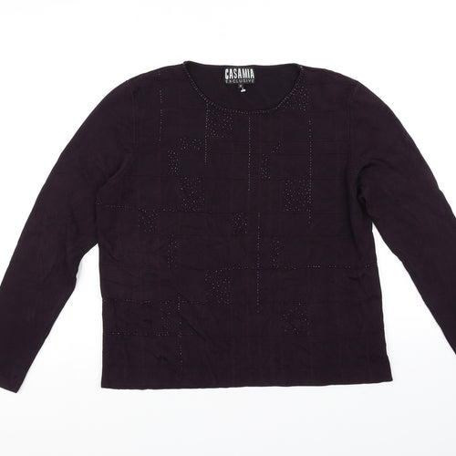 CASAMIA Womens Purple   Pullover Jumper Size M