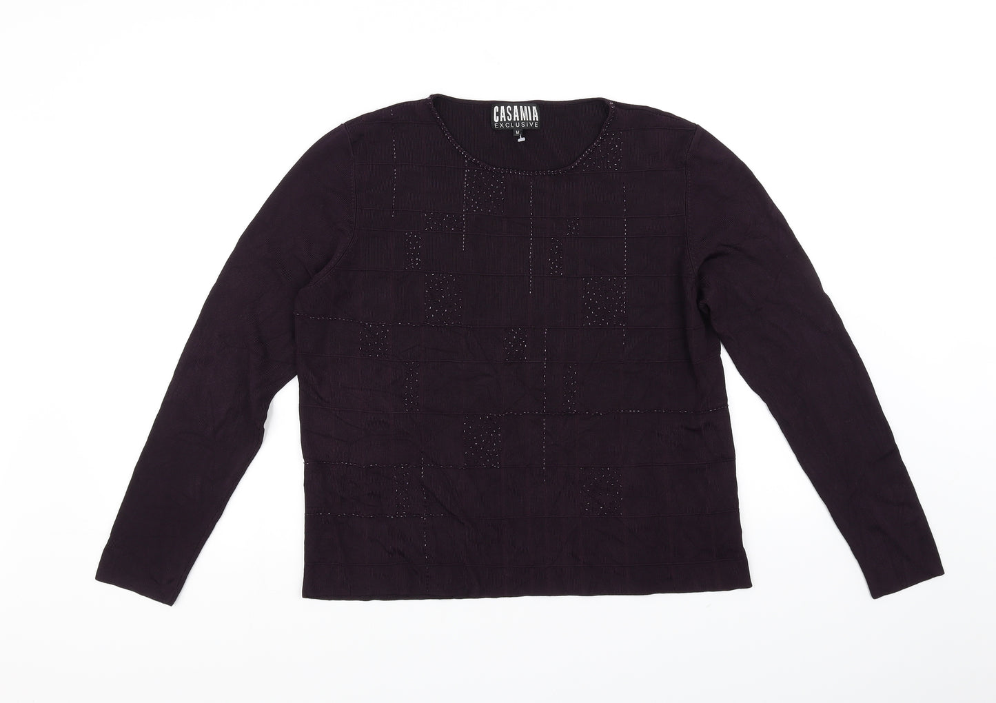 CASAMIA Womens Purple   Pullover Jumper Size M