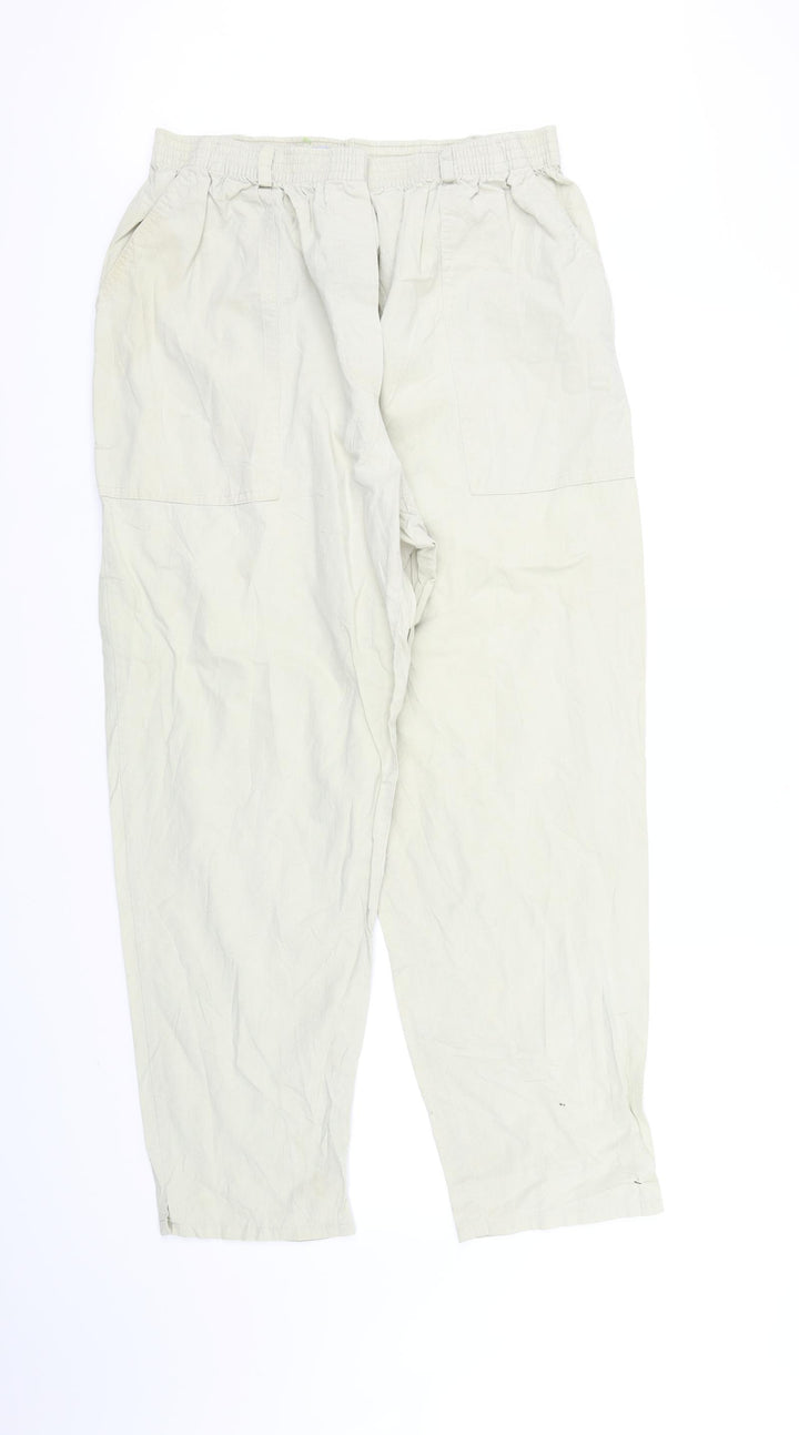 DASH Womens Beige Trousers Size 16 L33 in - washable mark