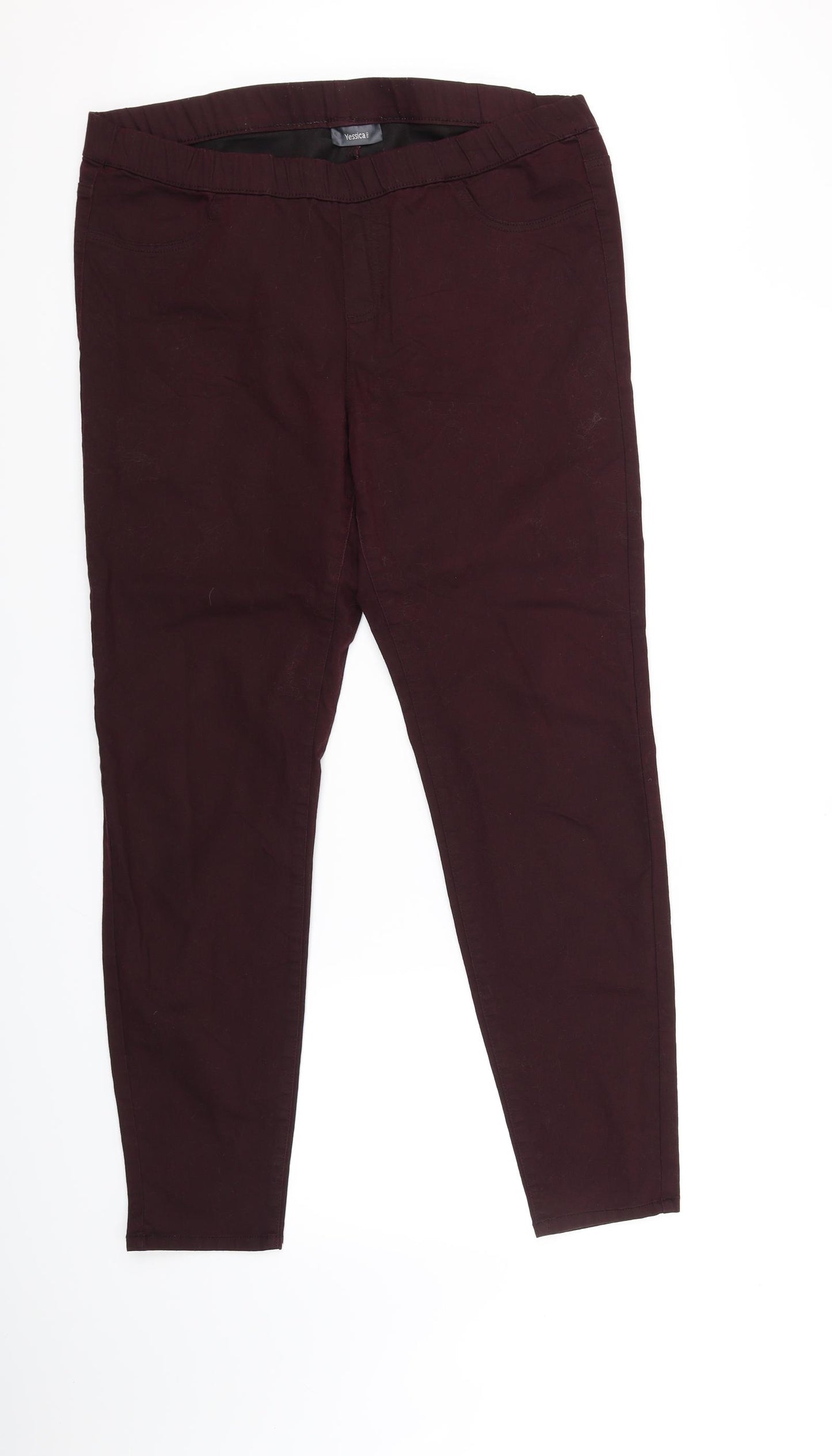Yessica Womens Purple   Trousers  Size 18 L33 in