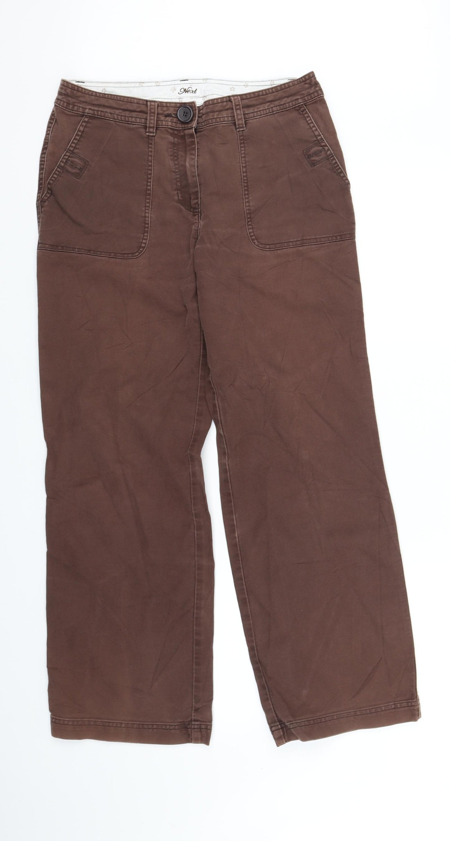 NEXT Womens Brown   Trousers  Size 10 L31 in