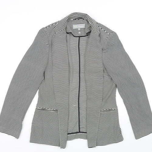 Marks and Spencer Womens White Striped  Jacket  Size 10