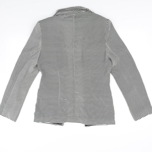 Marks and Spencer Womens White Striped  Jacket  Size 10