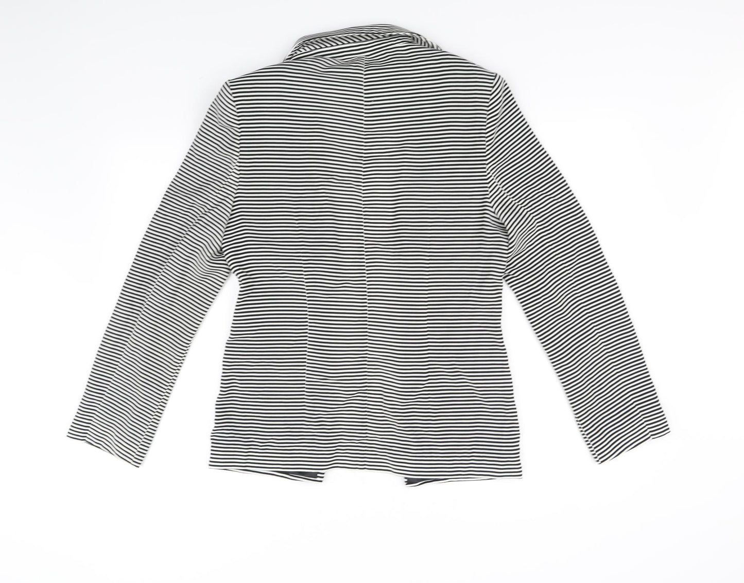 Marks and Spencer Womens White Striped  Jacket  Size 10