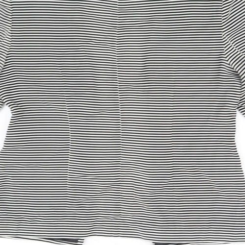 Marks and Spencer Womens White Striped  Jacket  Size 10