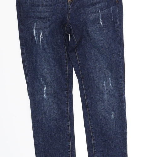 Denim & Co. Womens Blue   Straight Jeans Size 8 L28 in