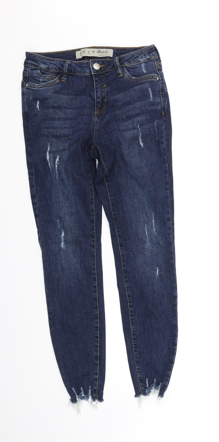 Denim & Co. Womens Blue Straight Jeans Size 8 L28 in
