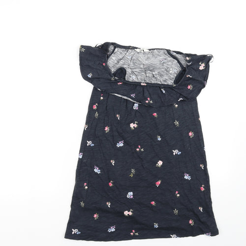 H&M Girls Blue Floral  Fit & Flare  Size 11-12 Years