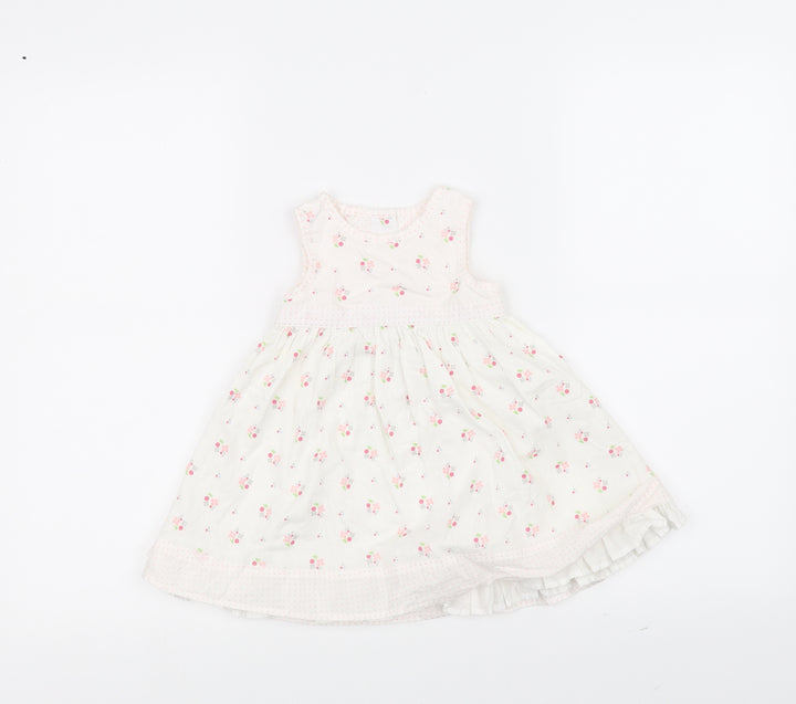 Mothercare White Floral Fit & Flare Size 6-9 Months