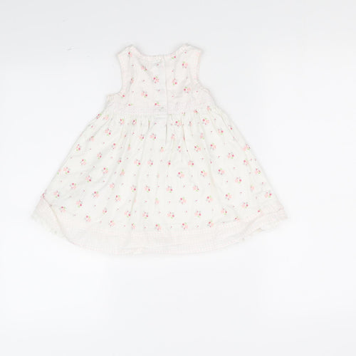Mothercare  White Floral  Fit & Flare  Size 6-9 Months