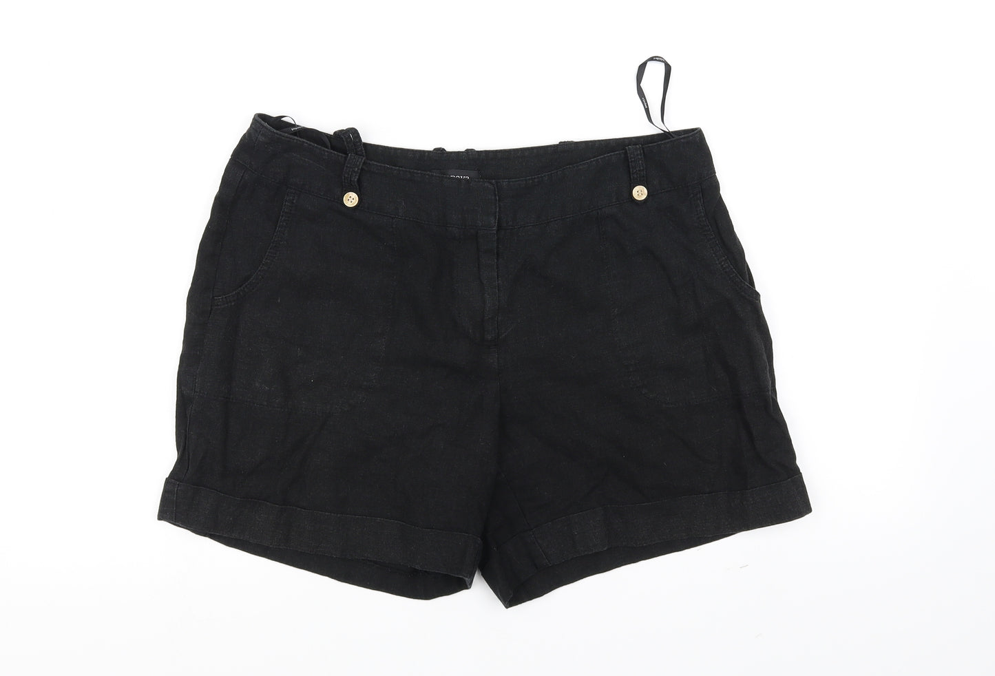 Papaya Womens Black   Cut-Off Shorts Size 12