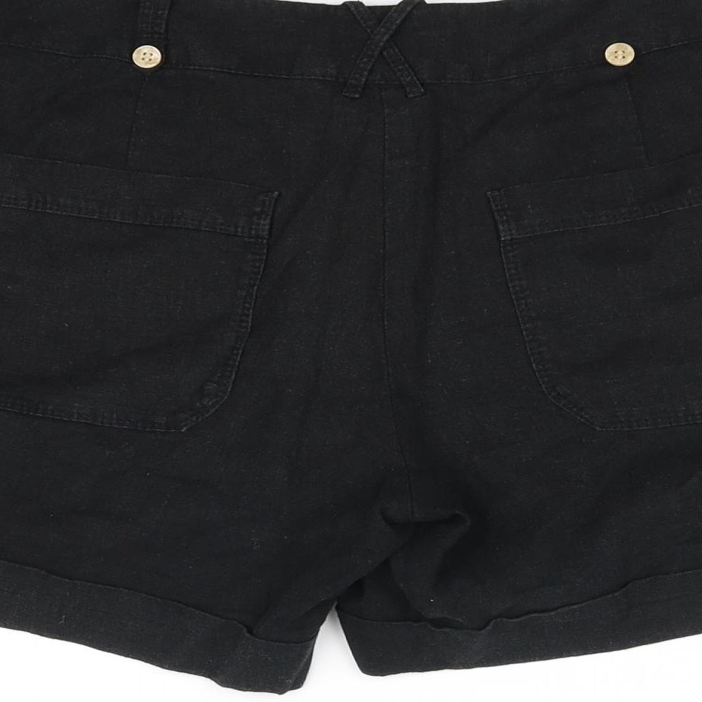 Papaya Womens Black   Cut-Off Shorts Size 12