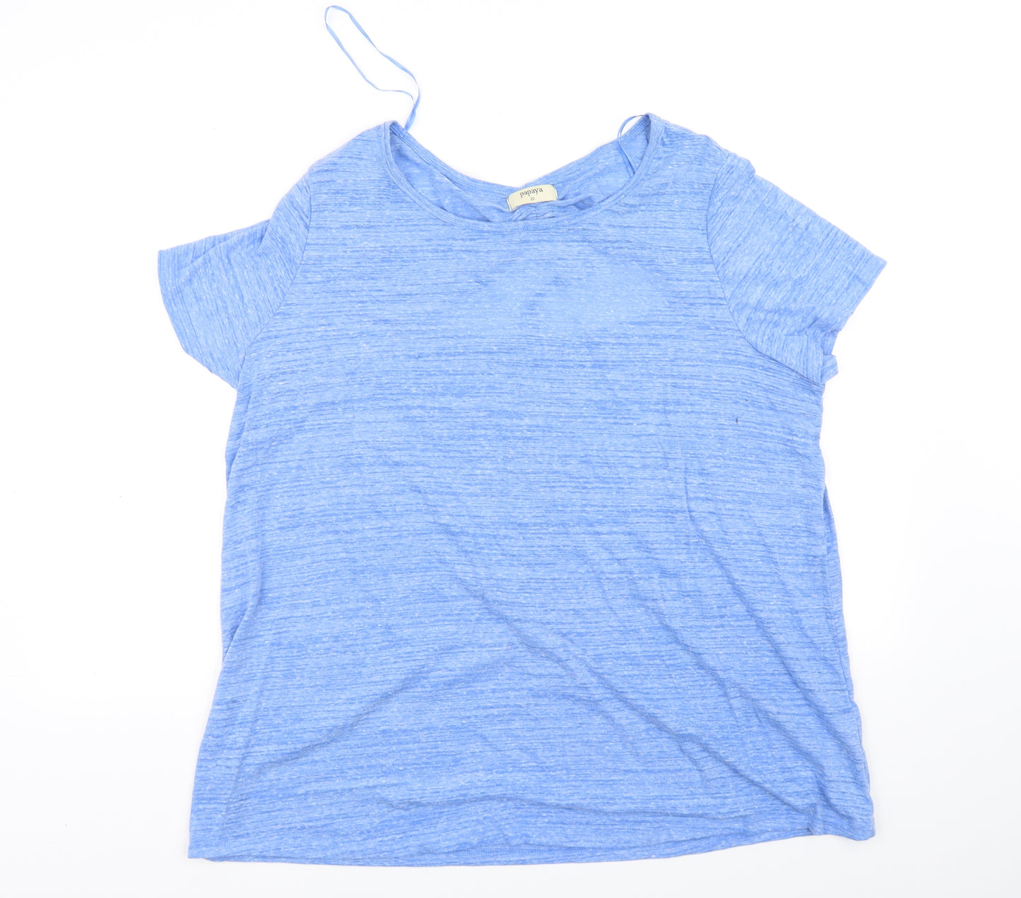 Papaya Womens Blue   Basic T-Shirt Size 20