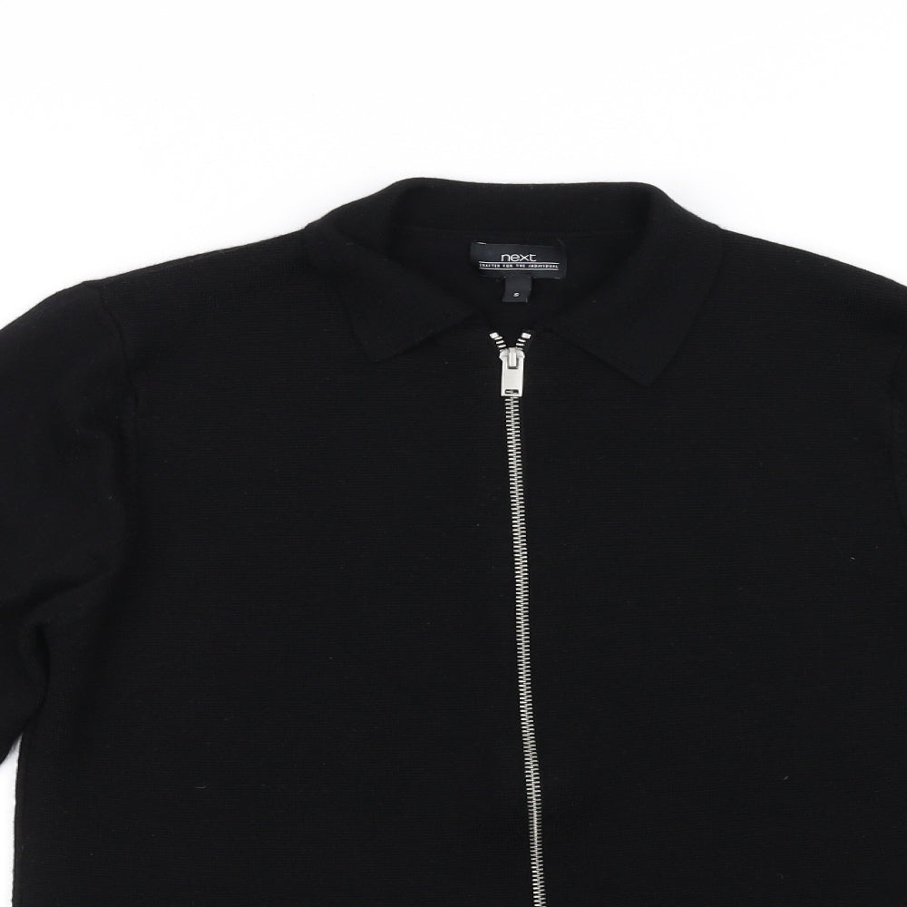 NEXT Womens Black   Full Zip Jumper Size S