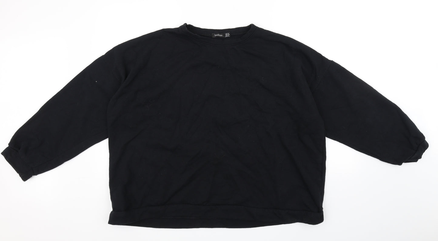 Boohoo Womens Black   Pullover Jumper Size 18