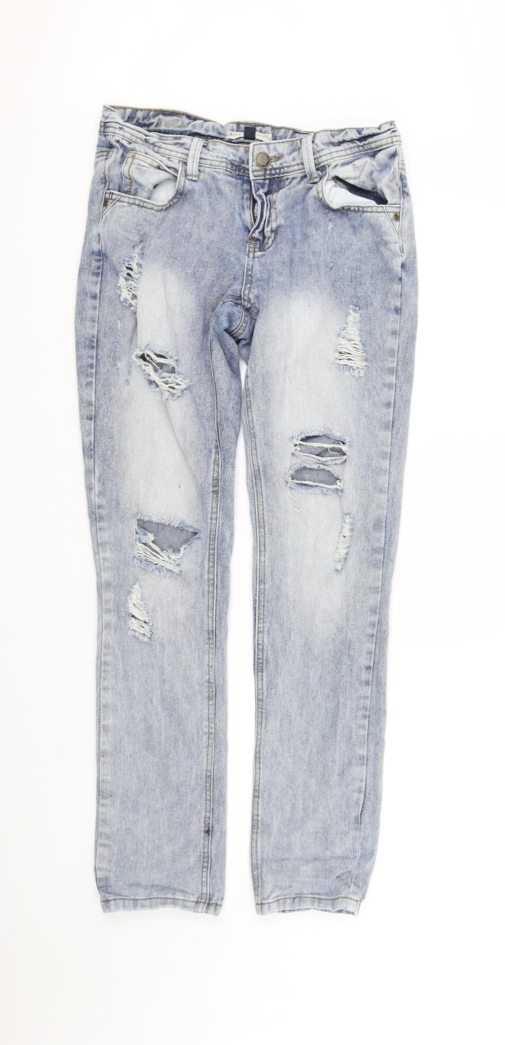 Blonde + Blonde Womens Blue   Straight Jeans Size 10 L33 in