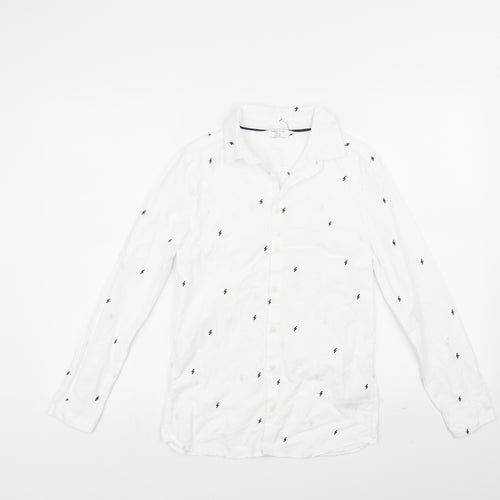 Marks and Spencer Girls White   Basic Button-Up Size 11-12 Years