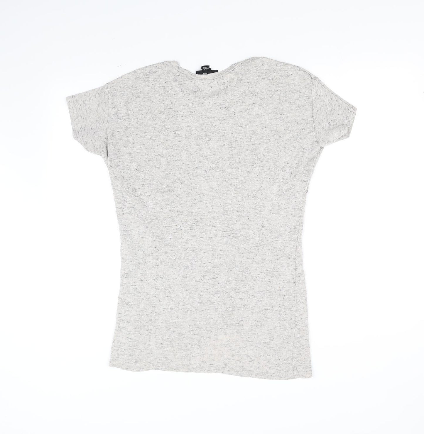 Atmosphere Womens Beige Houndstooth  Basic T-Shirt Size 8