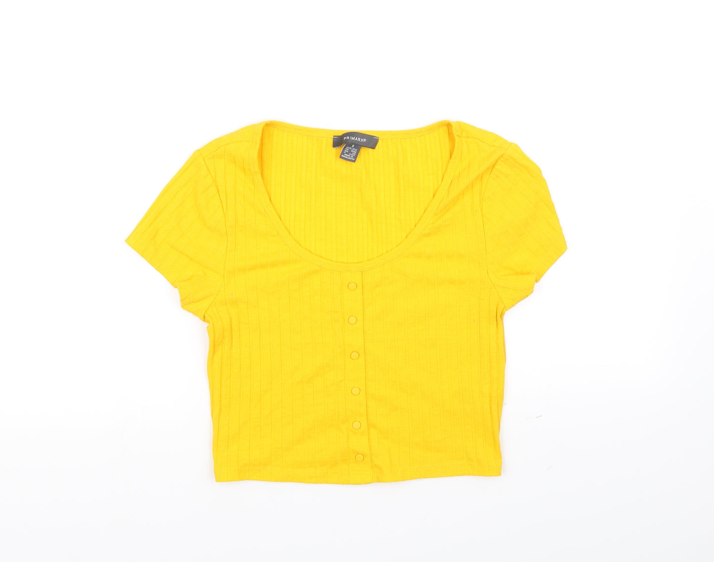 Primark Womens Yellow   Basic T-Shirt Size S